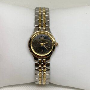 Vintage citizen women watch two tone black dial 22mm round size 8” running